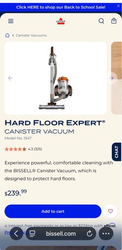 Bissell bag less vacuum NEW