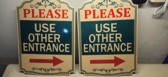 Entrance Signs 2 Set