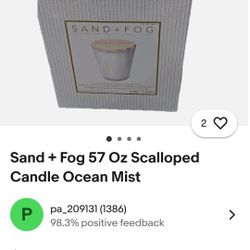 Sand +Fog Ocean Mist Scented Candle 57 Oz