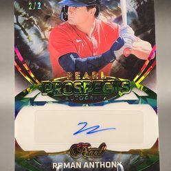 2025 Leaf Pearl Prospects Autograph Roman Anthony 2/2 P-RA1