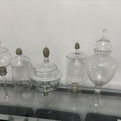 Clear Glass Apothecary Jars