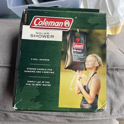 Coleman 5 Gallon Black PVC Hanging Solar Camping outdoor 