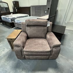 Grey Power Recliner 