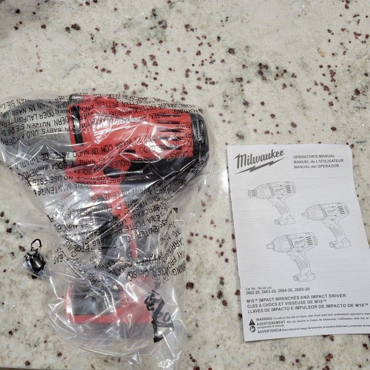 Milwaukee 2663-20 M18 1/2" High-Torque Impact Wrench Friction Ring Tool Only NEW