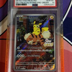 Detective Pikachu Promo PSA 10 Japanese Promo