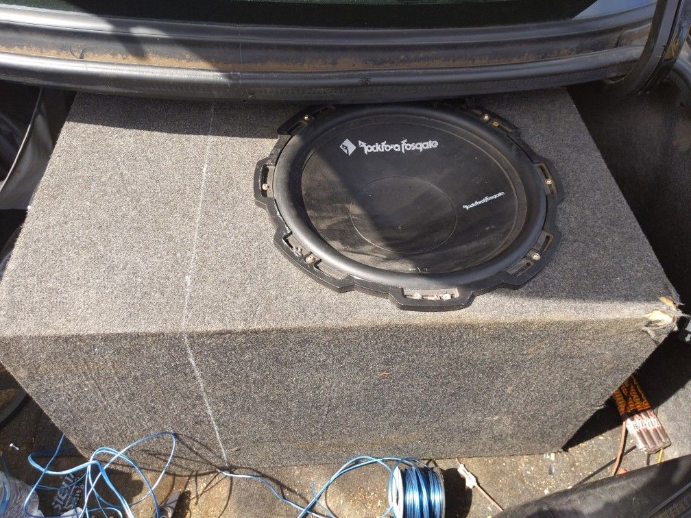 2 Rockford fosgate subwoofers plus box