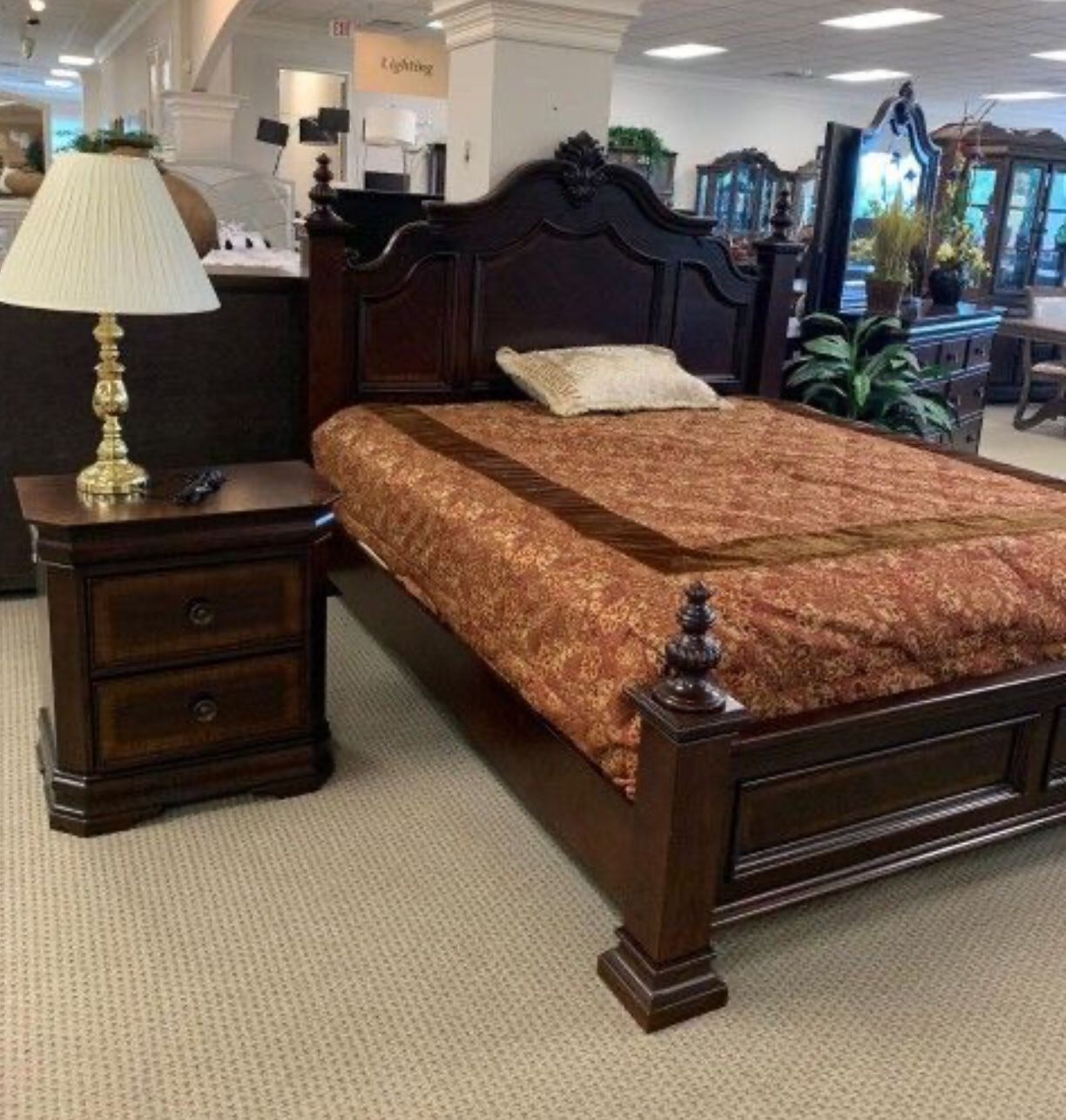 Charlotte Dark Cherry Poster Bedroom Set,All Products : American Fashion Style Bags On Sale