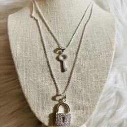 925 Silver Double Necklace 