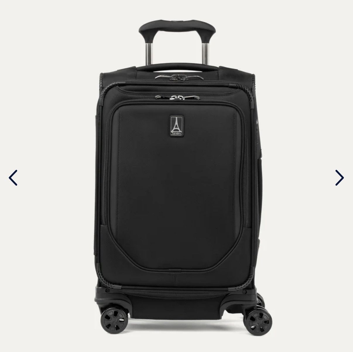 Travelpro Crew Classic Softside Carry on Luggage 8 Wheel Spinner 21" Black 