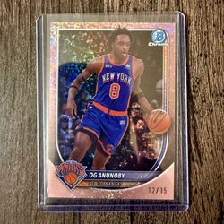OG ANUNOBY 2024-25 BOWMAN CHROME ROSE GOLD MINI-DIAMOND REFRACTOR /15 Q0895