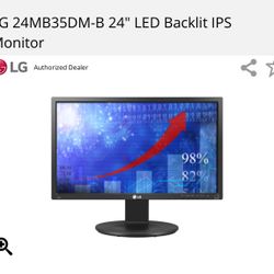 24” LG LED Backlit IPS Monitor 