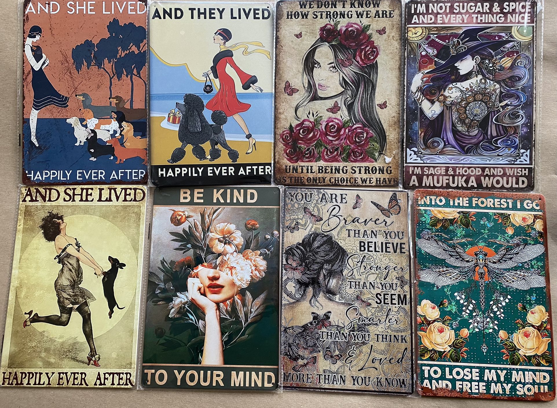 Many Tin Signs Wall Decor 7.5” X 11.5”