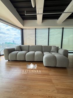 New Beautiful Boucle Sectional Couches 