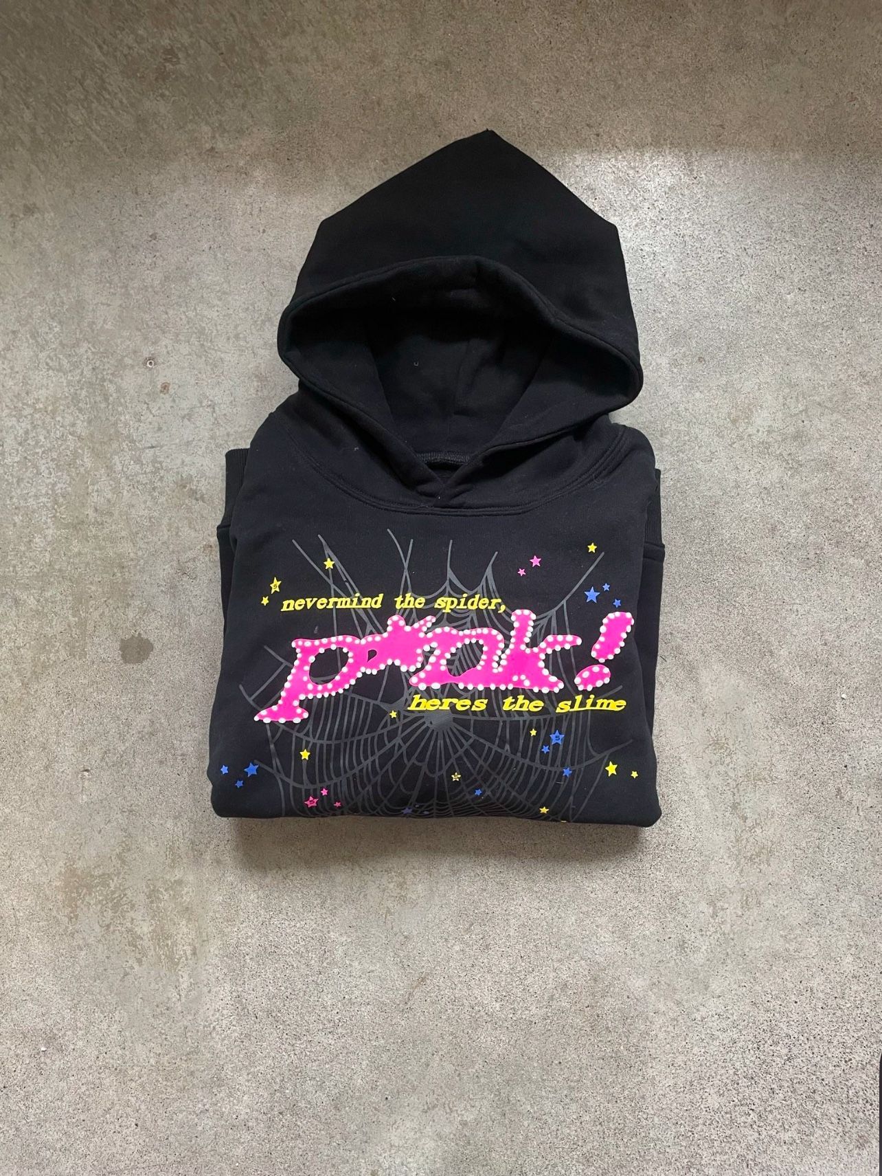 Sp5der (Spider) Worldwide M hoodie black and pink