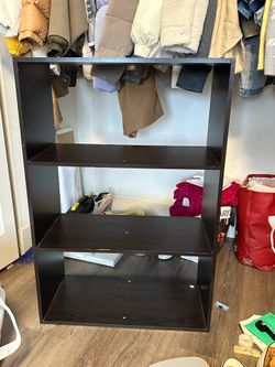 Dark brown bookshelf