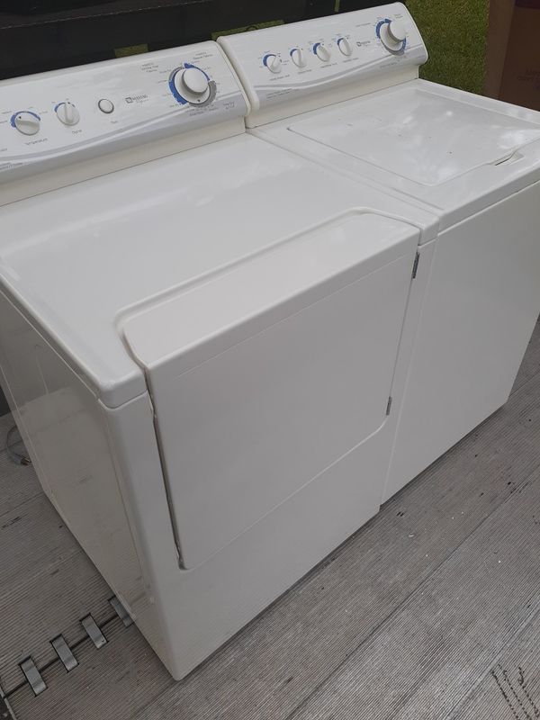 Maytag washer dryer set(GAS DRYER) (BISQUE) for Sale in ...