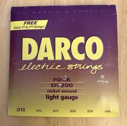 Darco D9200 Electric Guitar Strings Silvered Steel/Nickel Wound Light Gauge