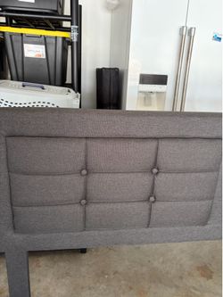 Queen Fabric Headboard Bed Frame