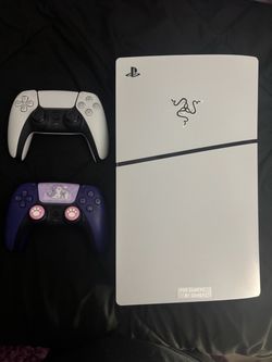 PS5 Slim Console with Two Controllers