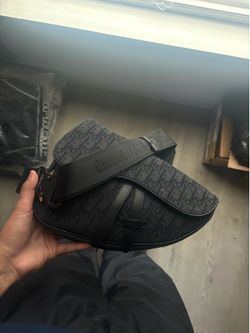 christian dior black saddle bad