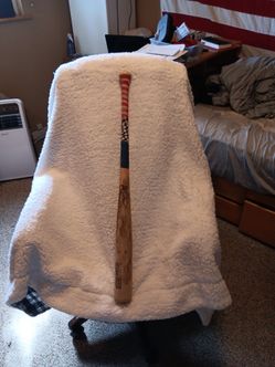 Wood Baseball Bat with American Flag Grip