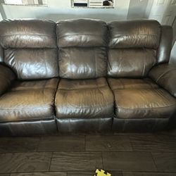 Leather Sofa’s And Recliner 