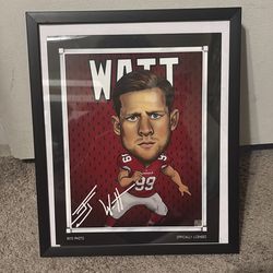 JJ Watt printed signature (NFL Licensed)