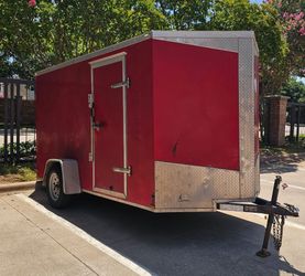 2018 Lark 6x12 Enclosed Cargo Trailer – V-Nose, Single Axle