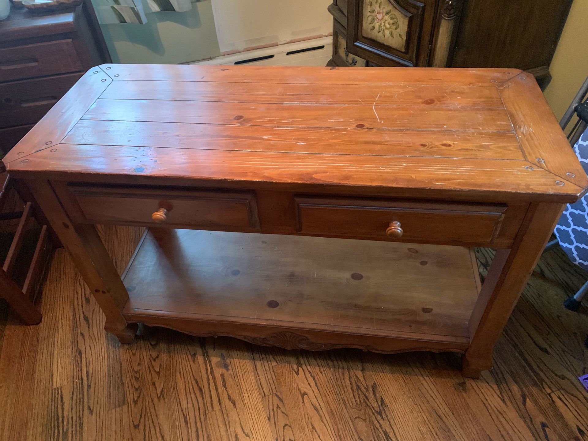 Solid wood sofa table/console