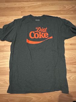 Coca-Cola Diet Coke Men's XL Gray Cotton Short Sleeve Crew Neck Logo Tee