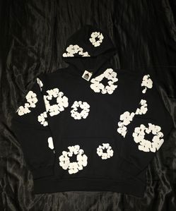 Denim Tears The Cotton Wreath Hoodie, Black, Sizes S & L
