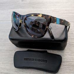 Westward Leaning Pioneer Sunglasses (Polarized) with Turquoise Side Inlay 