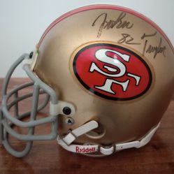 49ers Autographed John Taylor Mini Helmet 