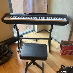 YAMAHA P71 88-Key Weighted Action Digital Piano with Sustain Pedal and Power