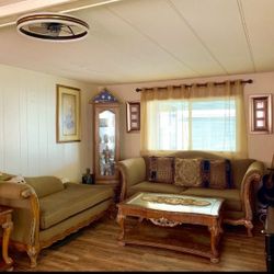 Formal Sofa, Chaise, Coffee, Dining Table w/6 Chairs
