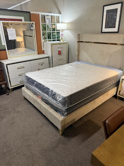Brand New 5 Piece Queen Sized Bedroom Set (Mattress Not Included) But Can be
