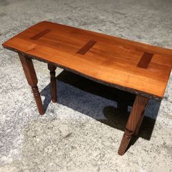 Small Beautiful Natural Wood with Bark Edge Table
