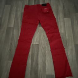 Red Stack Jeans