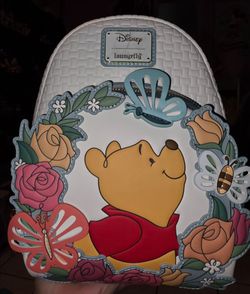 Brand New! Loungefly Disney Winnie the Pooh Floral Mini Backpack