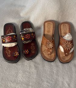 Mexican leather sandals Size 5