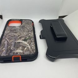 For iPhone 13 Pro Max grass Wheat Camouflage Belt clip Case 
