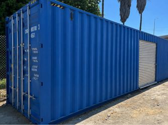 40ft Steel Shipping Container with Roll-Up Door + Electrical Package