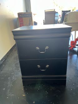 Small black nightstand