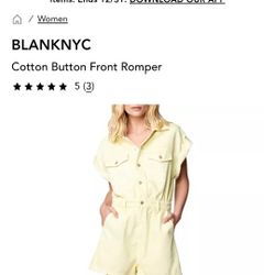 BLANKNYC Neon Yellow Denim Romper Size M