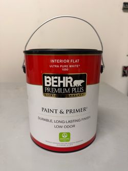Behr Premium Plus Interior Flat Paint Ultra Pure White