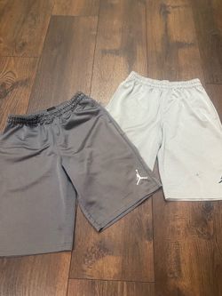 Lot of 2 boys gray active shorts size 10/12 by Jordan #11
