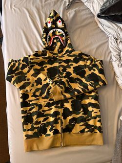 Yellow Camouflage Bape Hoodie