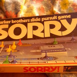 1972 SORRY Board Game