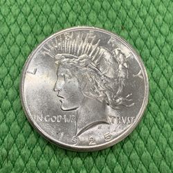 1925 BU Peace Silver Dollar 