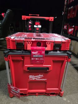 Milwaukee Packout Combo, Rolling Drawer Tool Box, 11-Compartment Organizer